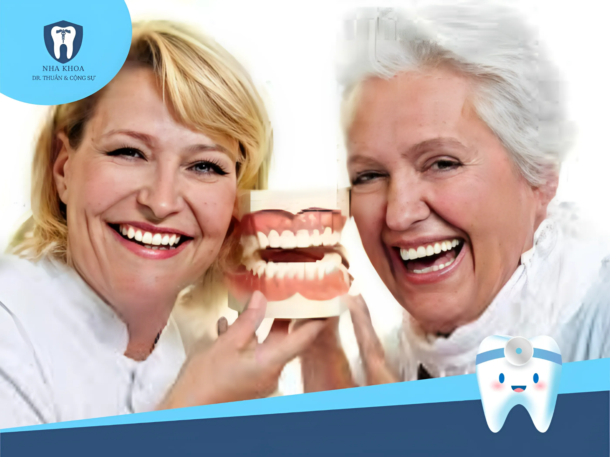 Hàm răng giả tháo lắp góp phần giúp khuôn mặt và nụ cười đẹp hơn. Khả năng ăn nhai tốt hơn, người bệnh cũng nói được rõ ràng hơn.